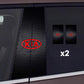 2x Pegatinas para cristales de coche con logotipo