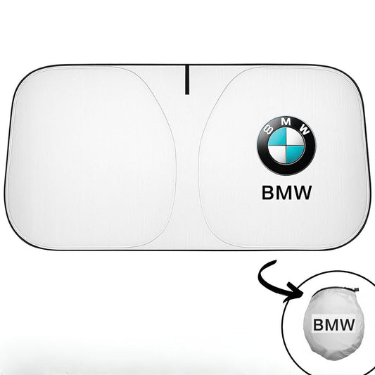 Foldable car sunshade with logo