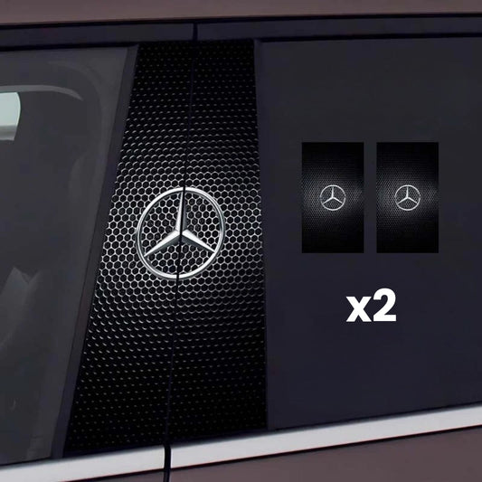 2x Autoscheibenaufkleber mit Logo