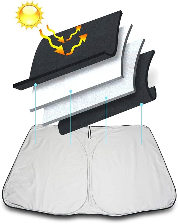 Sammenklappelig bilsolskærm med logo